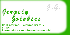 gergely golobics business card